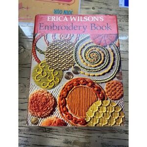 Vtg Erica Wilson Embroidery Book Sewing Stitches Needlepoint 1973 Hardcover